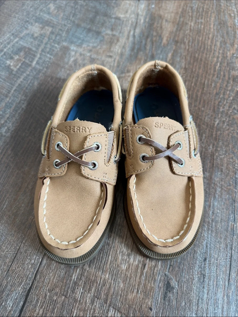 Sperry Kids Tan Moccasin Boat Shoes